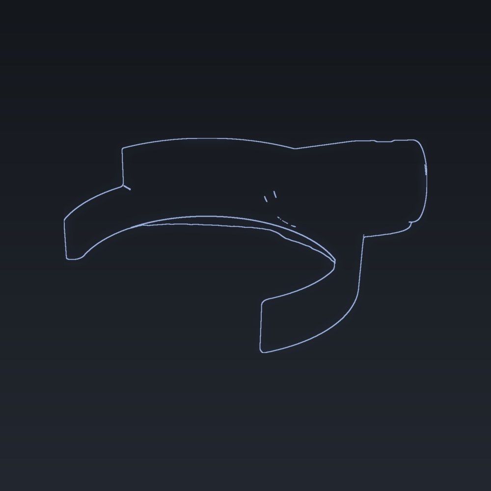 Outline drawing of an engine-compartment cooling shroud