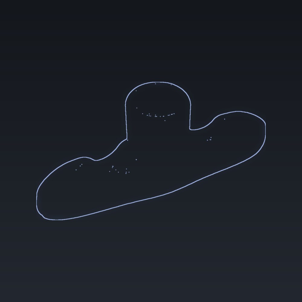 Outline drawing of an ergonomic tool handle