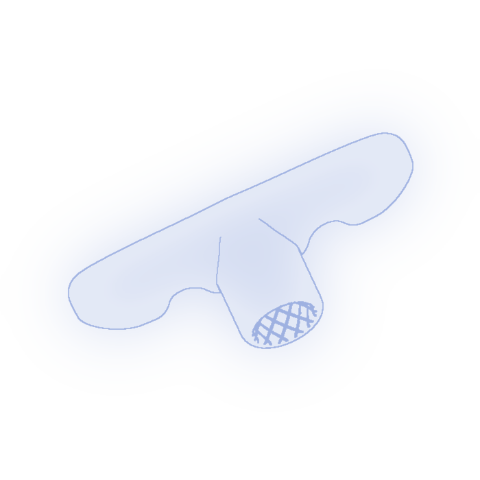 Outline drawing of an ergonomic tool handle