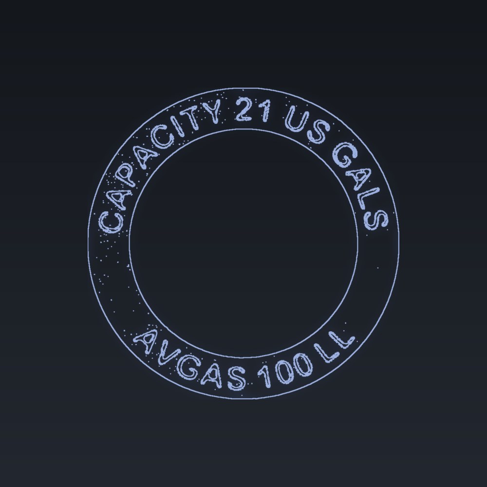 Outline drawing of a fuel tank capacity ring